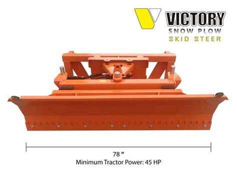 victory skid steer loader|victory tractor snow plow.